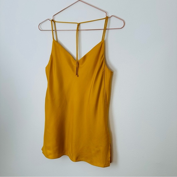 Rag & Bone Cove Sleeveless Silk Scoopback Old Gold Camisole Tank Top MSRP $295 - Picture 7 of 12